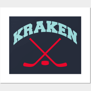 Kraken Hockey Small Logo Posters and Art